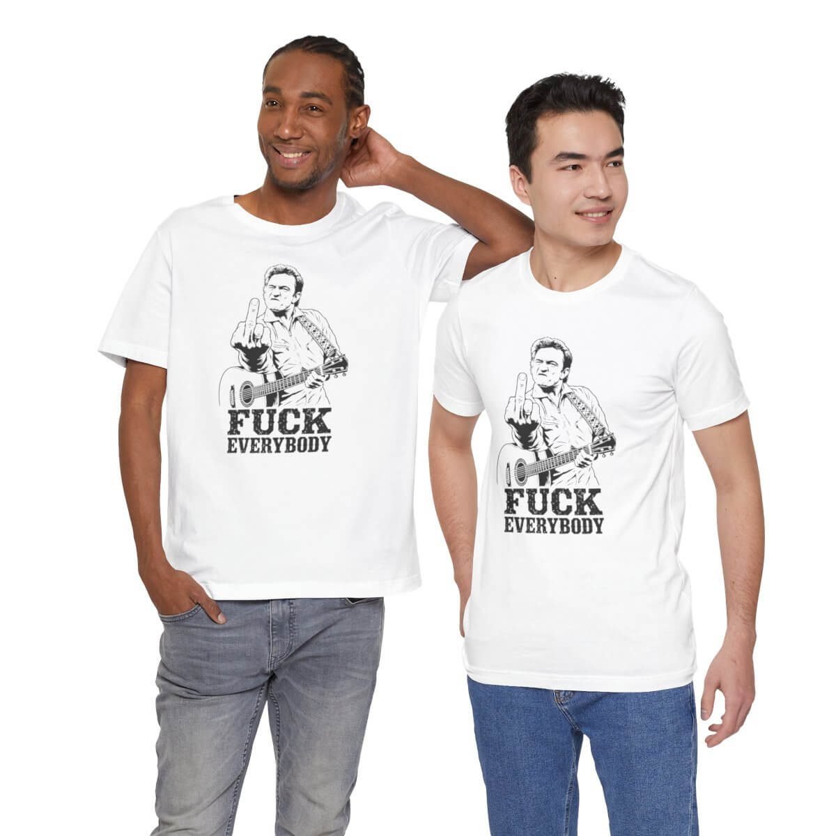 Johnny Cash Fuck Everybody Middle Finger T-Shirt