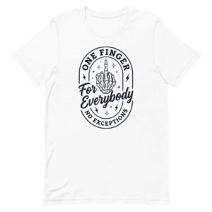 skeleton middle finger shirt