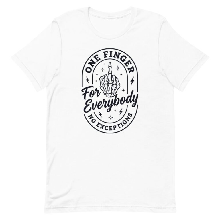 skeleton middle finger shirt