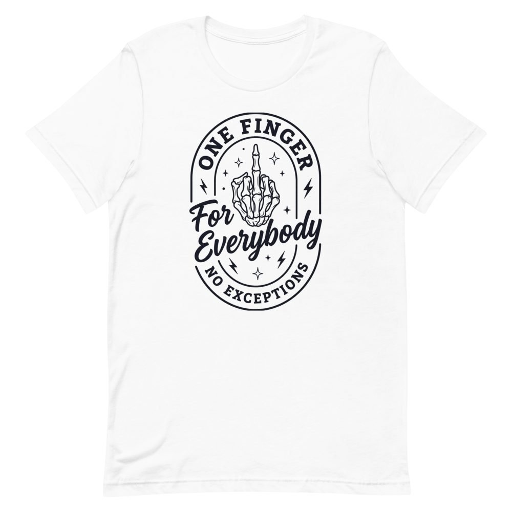 skeleton middle finger shirt